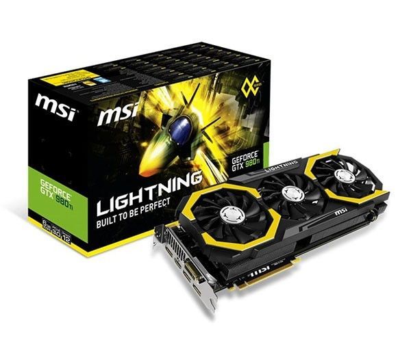 Placa de Vídeo MSI Geforce GTX 980 Ti Lightning OC 6GB GDDR5 384Bit, GTX 980TI LIGHTNING - BOX