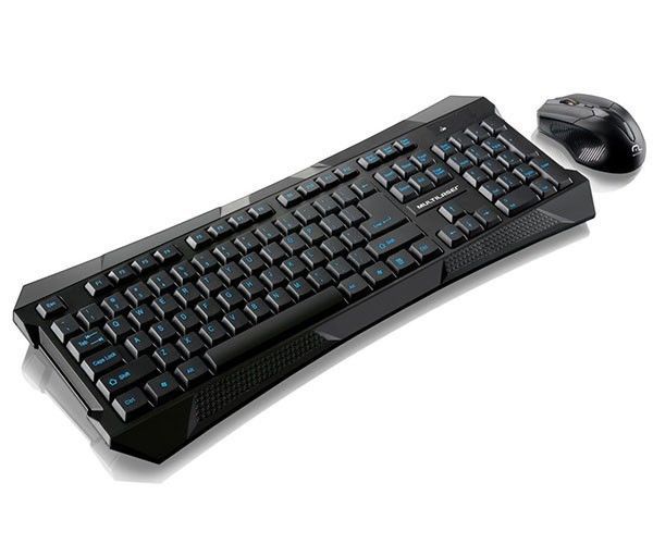 Kit Teclado e Mouse Multi Sem Fio Gamer Blue Keys Usb, TC187