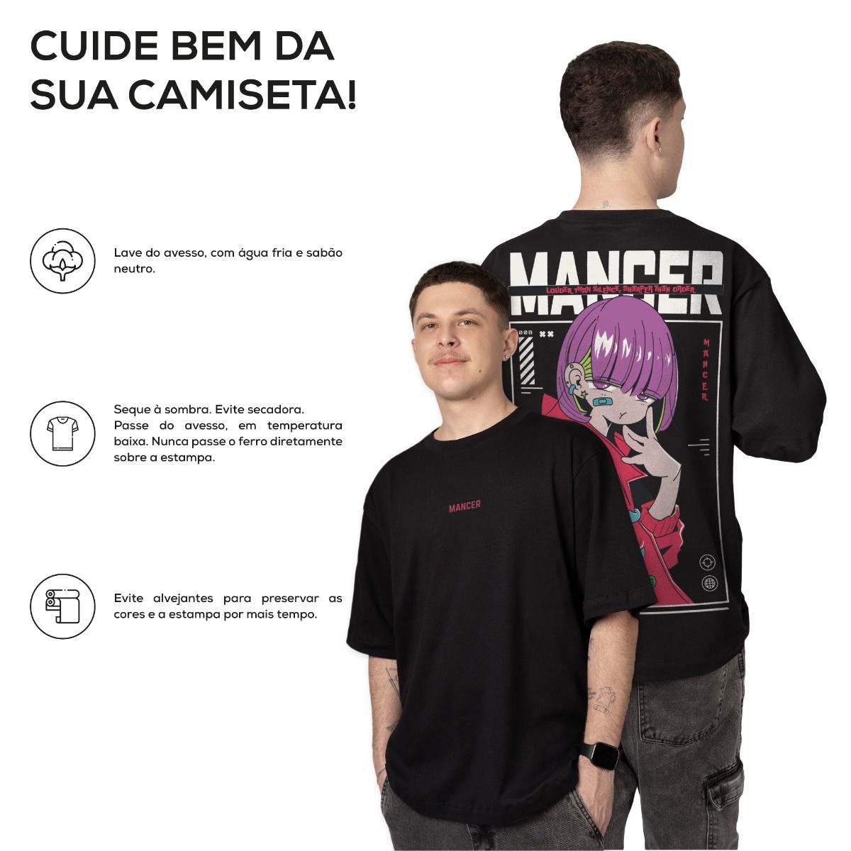 Camiseta Oversized Mancer K1R4, CMS-MCR-KIRA