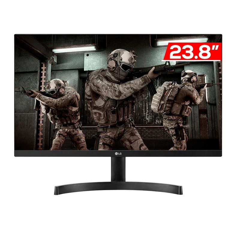 Monitor Gamer LG 23.8" IPS 1ms 75Hz FHD FreeSync HDMI/VGA, 24ML600M-B