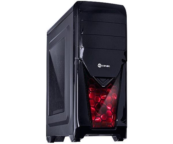 Gabinete Vinik VX Gaming Twister V2 Preto LED Vermelho, 25349