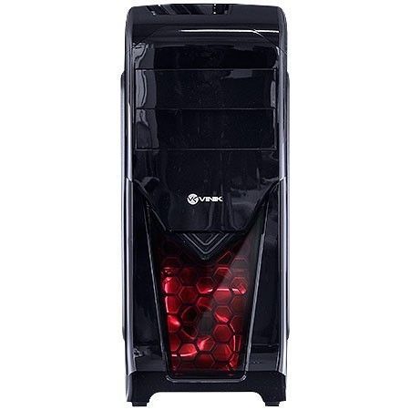 Gabinete Vinik VX Gaming Twister V2 Preto LED Vermelho, 25349
