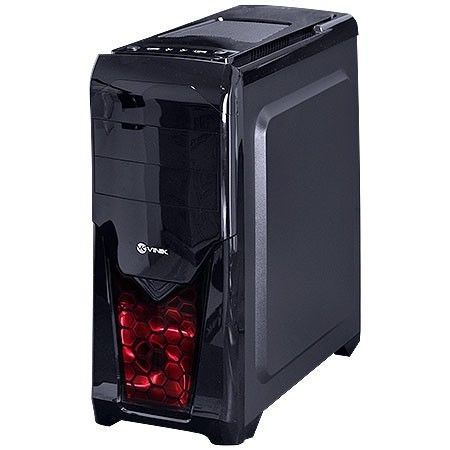 Gabinete Vinik VX Gaming Twister V2 Preto LED Vermelho, 25349