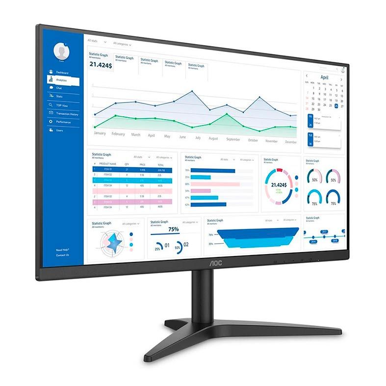 Monitor AOC B1 Series, 27 POl. VA, FHD, 8ms, 75Hz, VGA/HDMI, 27B1HM
