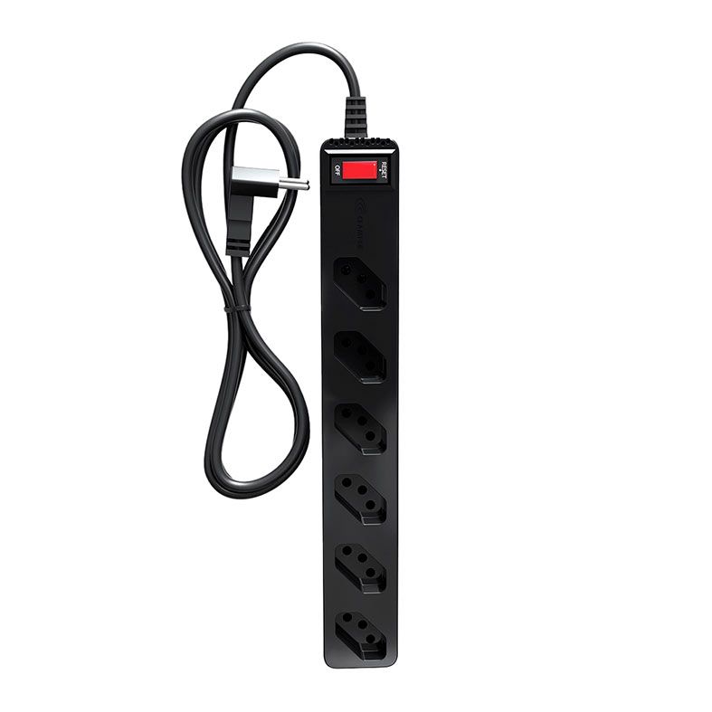 Filtro de Linha DPS Clamper iClamper Energia 6 Tomadas LCF, 1.5m, Preto, 29802