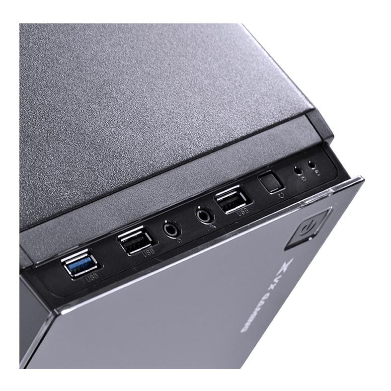 Gabinete Vinik VX Gaming Crater Lateral Acrilico Preto LED Vermelho, 29834