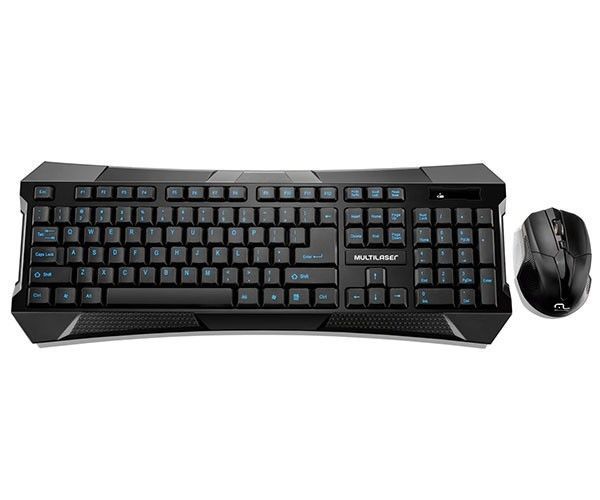 Kit Teclado e Mouse Multi Sem Fio Gamer Blue Keys Usb, TC187