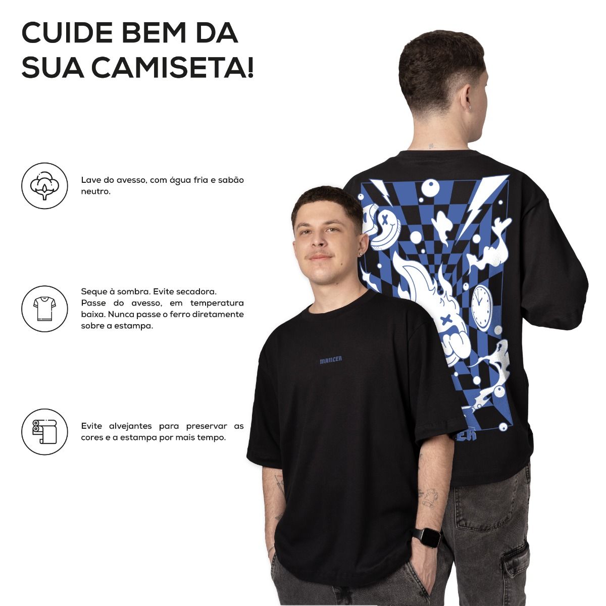 Camiseta Oversized Mancer Player One, CMS-MCR-PL1
