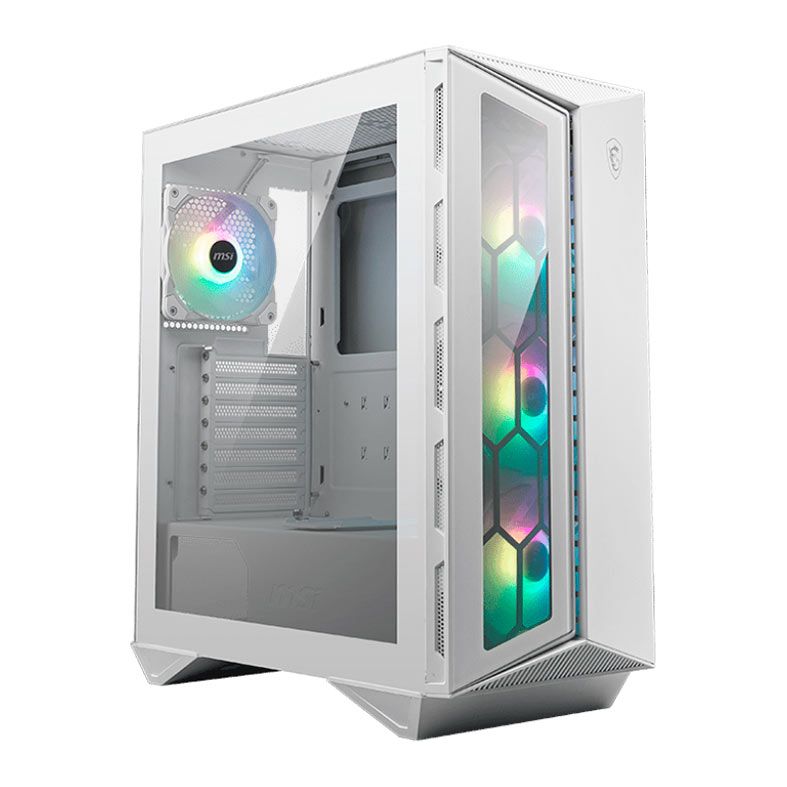 Gabinete Gamer MSI MPG Gungnir 110R White, ARGB, Mid-Tower, Lateral de Vidro, Com 4 Fans, 306-7G10W21-W57