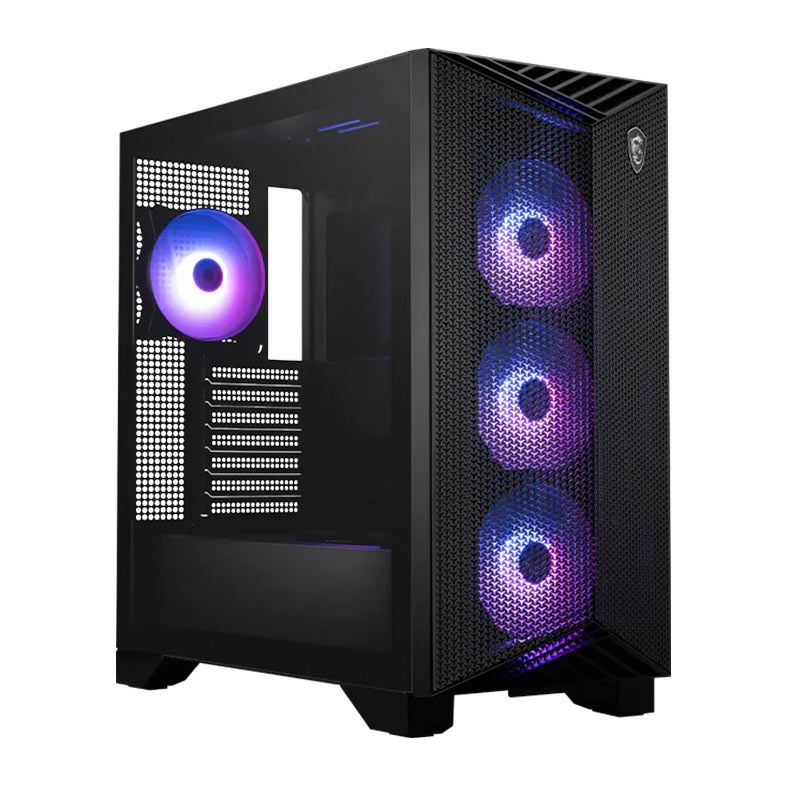Gabinete Gamer MSI Gungnir 211R Airflow PZ, ARGB, Mid-Tower, Lateral de Vidro, Com 4 Fans, Preto, 306-7G22R12-W57