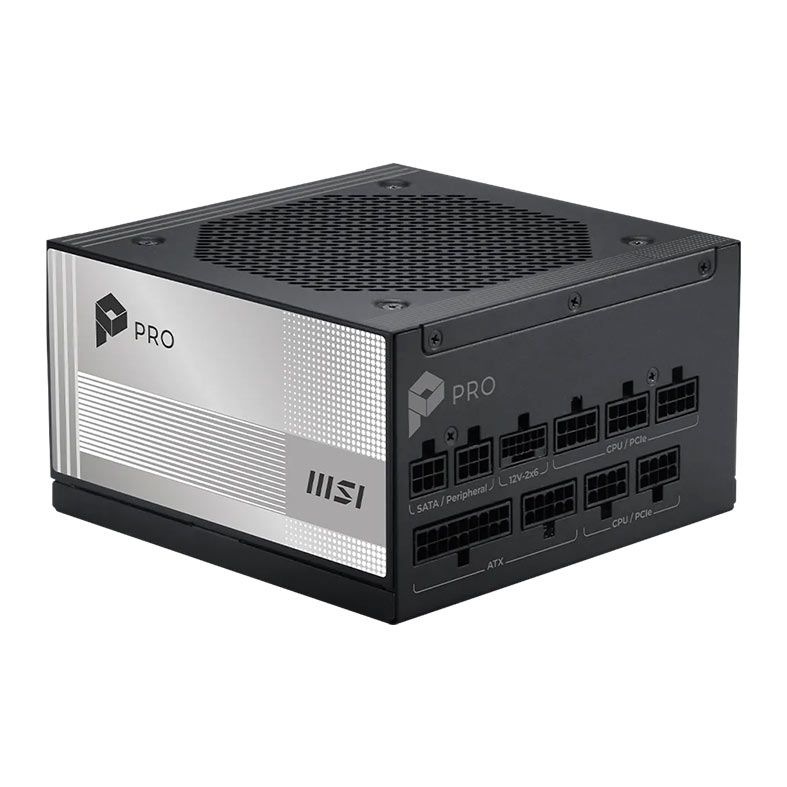Fonte MSI Pro A1000PL, 1000W, Full Modular, ATX 3.1, PCIe 5.1, 80 Plus Platinum, Preto, 306-7ZPLX19-HD8