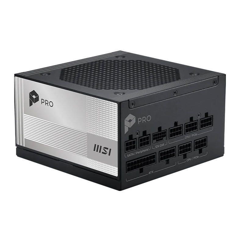 OPENBOX Fonte MSI Pro A850PL, 850W, Full Modular, ATX 3.1, PCIe 5.1, 80 Plus Platinum, Preto, 306-7ZPLY19-HD8