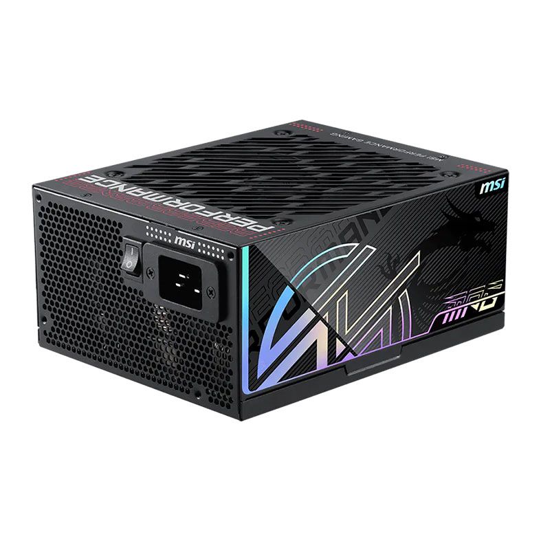 Fonte MSI MPG AI1600TS, 1600W, Full Modular, ATX 3.1, PCIe 5.1, 80 Plus Titanium, Preto, 306-7ZPUA19-CE0