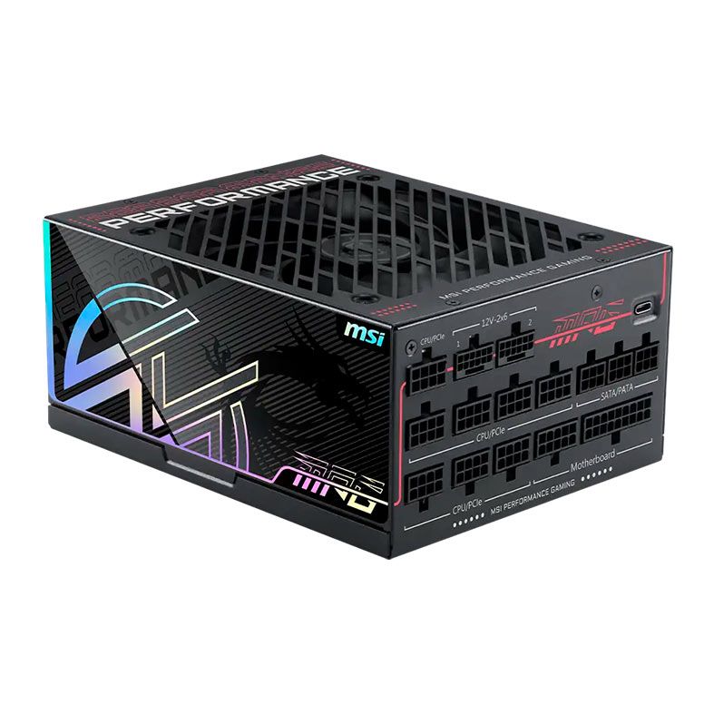 Fonte MSI MPG AI1300TS, 1300W, Full Modular, ATX 3.1, PCIe 5.1, 80 Plus Titanium, Preto, 306-7ZPUB19-CE0