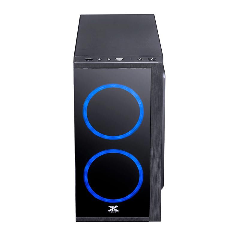 Gabinete Vinik VX Gaming Aries Preto LED Azul Lateral Acrilico, 30711