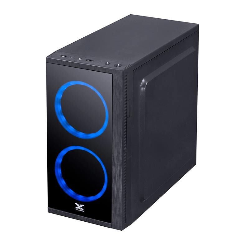 Gabinete Vinik VX Gaming Aries Preto LED Azul Lateral Acrilico, 30711
