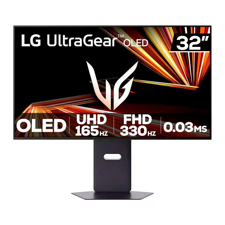 Monitor Gamer LG Ultragear Glossy, 32 Pol, OLED, 4K, 0.3ms, UHD 165Hz/FHD 330Hz, HDMI/DP, 32GX850A-B