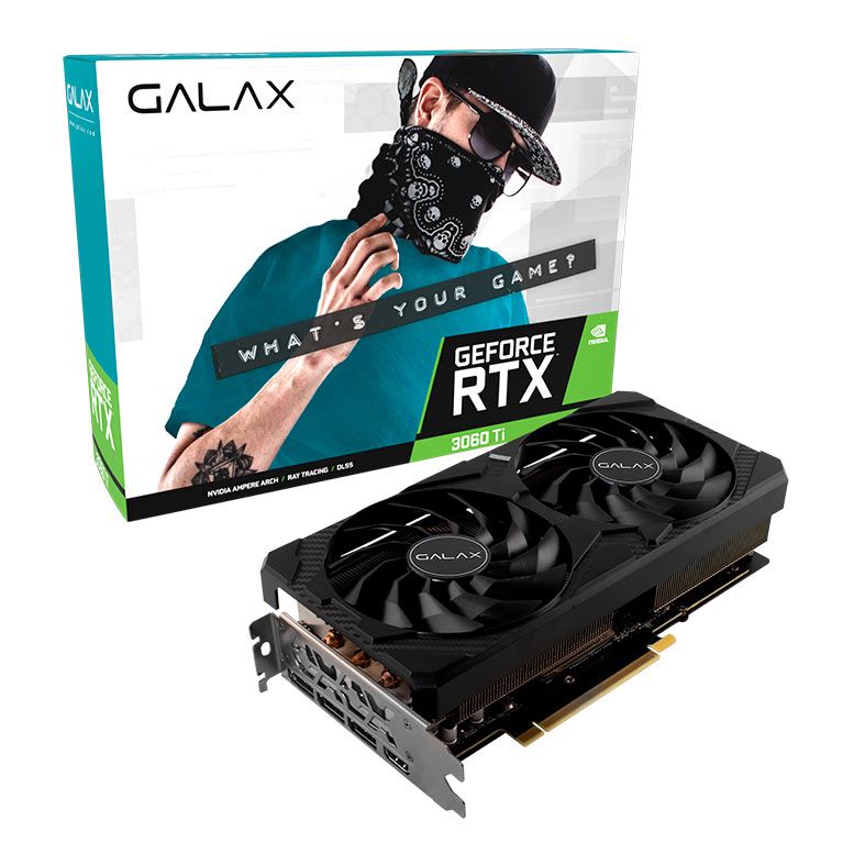 Placa de Video Galax Geforce RTX 3060 Ti 1-Click OC Plus, 8GB, GDDR6X, 256-Bit, 36ISM6MD2KCV-NAC
