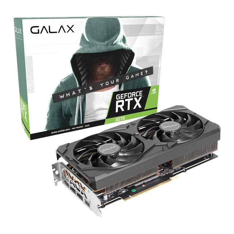 Placa de Video Galax GeForce RTX 3070 1-Click OC, LHR, 8GB, GDDR6, 256-bit, 37NSL6MD2KCH-NAC