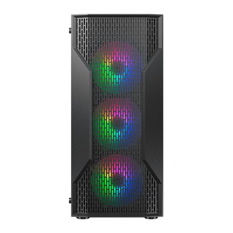 Gabinete Gamer Cougar MX110, RGB, Mid Tower, Lateral de Vidro, Com 4 Fans, Preto, 382BD20.0001