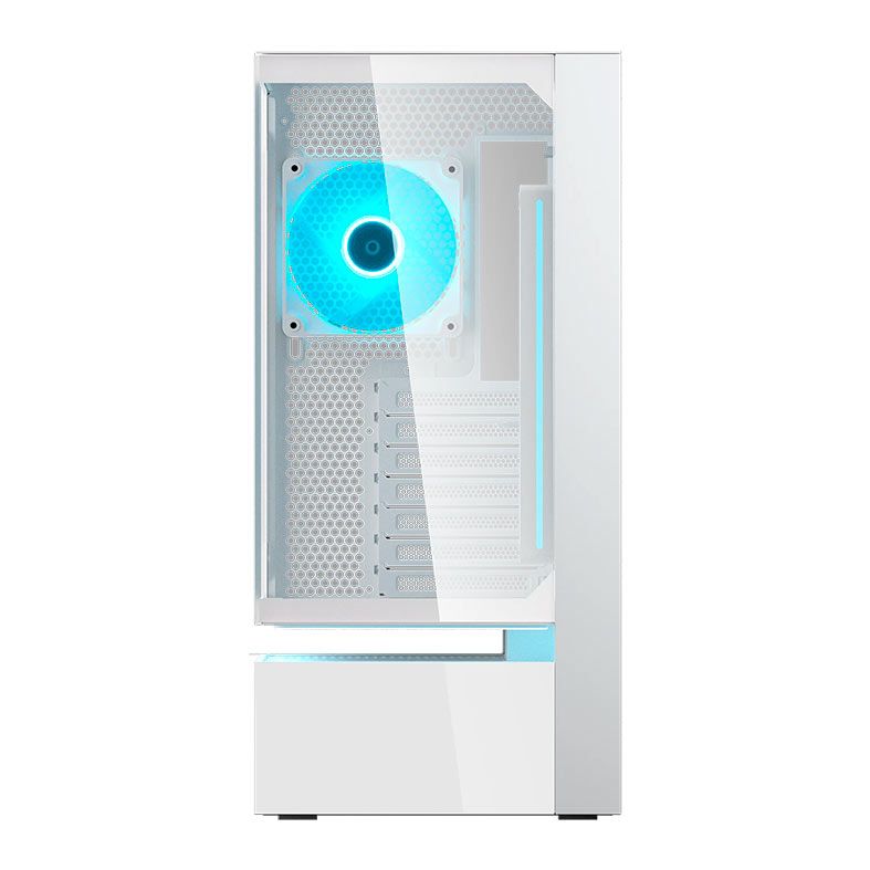 Gabinete Gamer Cougar CFV235 Vision, RGB, Mid Tower, Lateral de Vidro, Com 2 Fans, Branco, 382DA40.0004