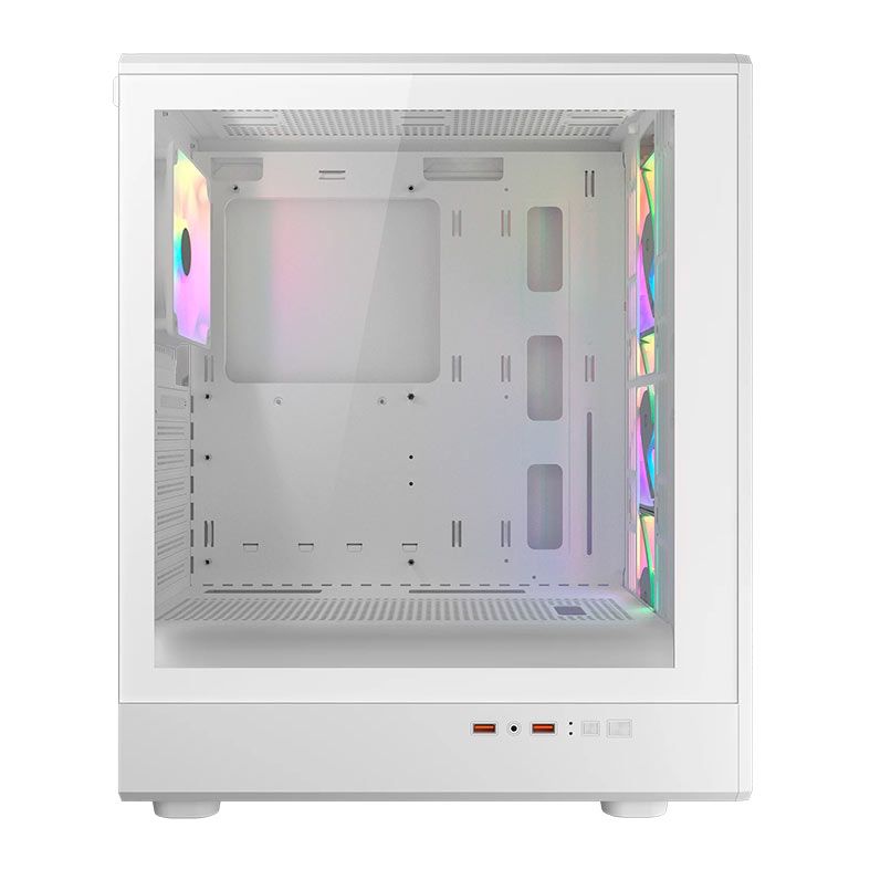 Gabinete Gamer Cougar Airface Pure, RGB, Mid-Tower, Lateral de Vidro, Com 3 Fans, Branco, 382GA50.0002