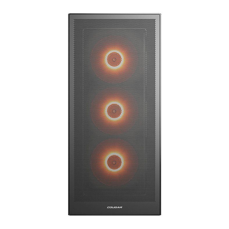 Gabinete Gamer Cougar MX230, ARGB, Mid Tower, Lateral de Vidro, com 4 Fans, Preto, 382PC80.0001
