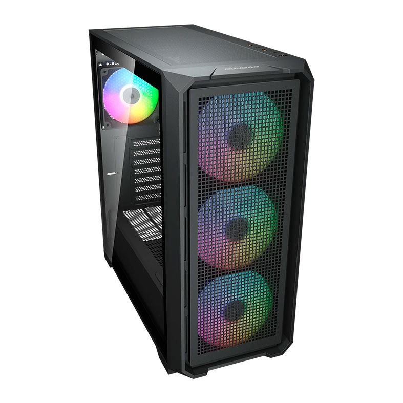 Gabinete Cougar MX600 Air, ARGB, Mid-Tower, Lateral Vidro, Com 4 Fans, Preto, 382SC90.0001