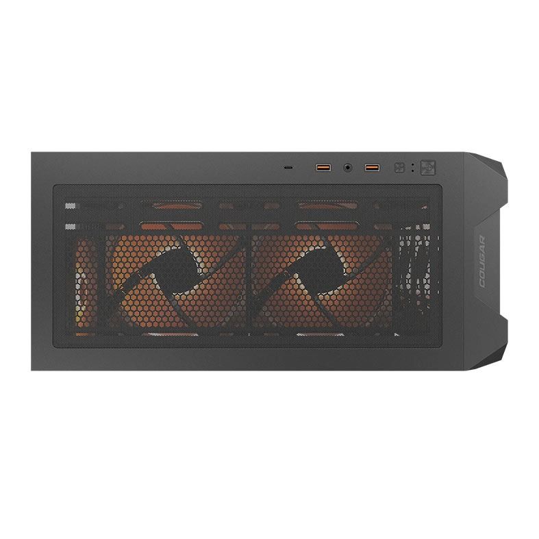 Gabinete Gamer Cougar MX600 Air Pro, ARGB, Midi Tower, Lateral de Vidro, com 6 Fans, Preto, 382SC90.0003