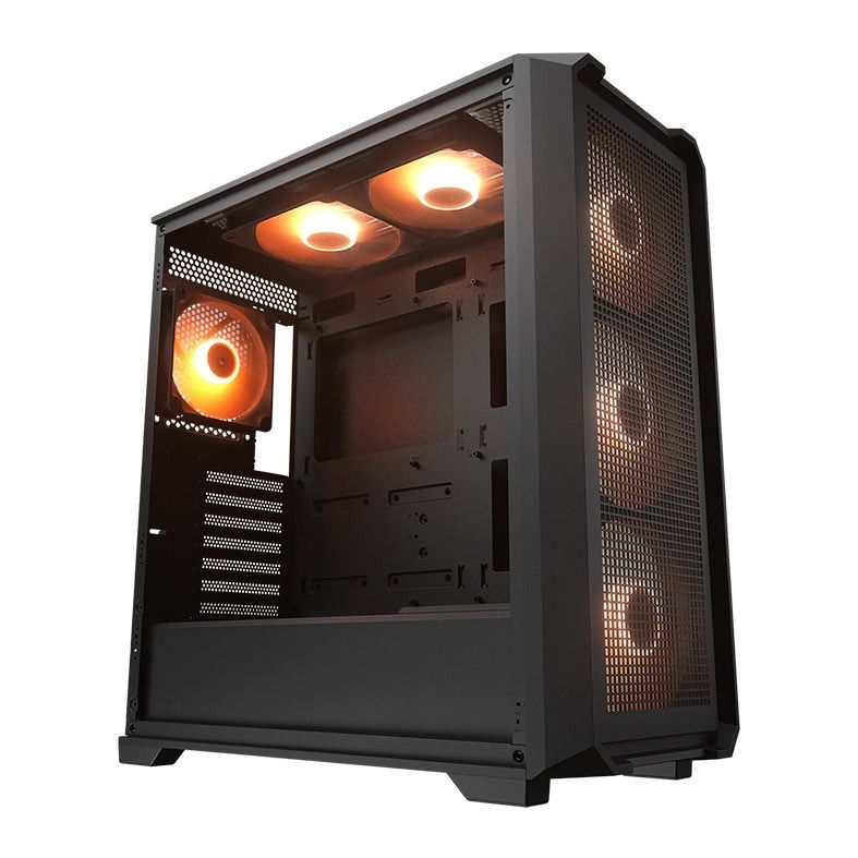 Gabinete Gamer Cougar MX600 Air Pro, ARGB, Midi Tower, Lateral de Vidro, com 6 Fans, Preto, 382SC90.0003