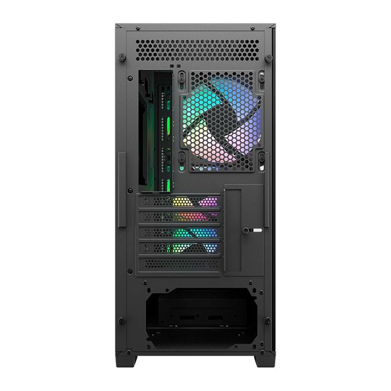 Gabinete Gamer Cougar MX600 Mine V2, ARGB, Mini-Tower, Lateral de Vidro, com 4 Fans, Preto, 382TC90.0001