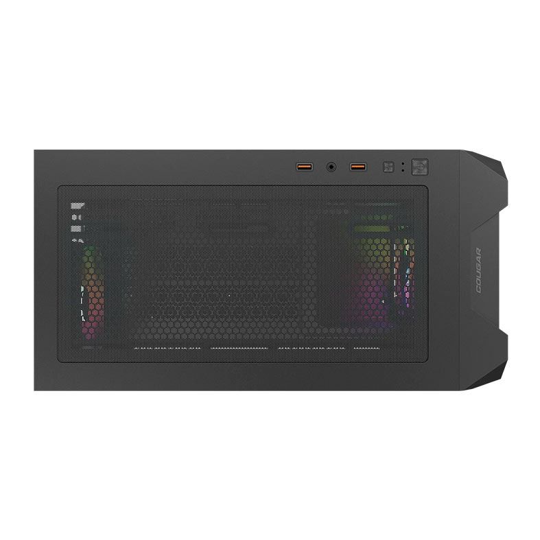 Gabinete Gamer Cougar MX600 Mine V2, ARGB, Mini-Tower, Lateral de Vidro, com 4 Fans, Preto, 382TC90.0001