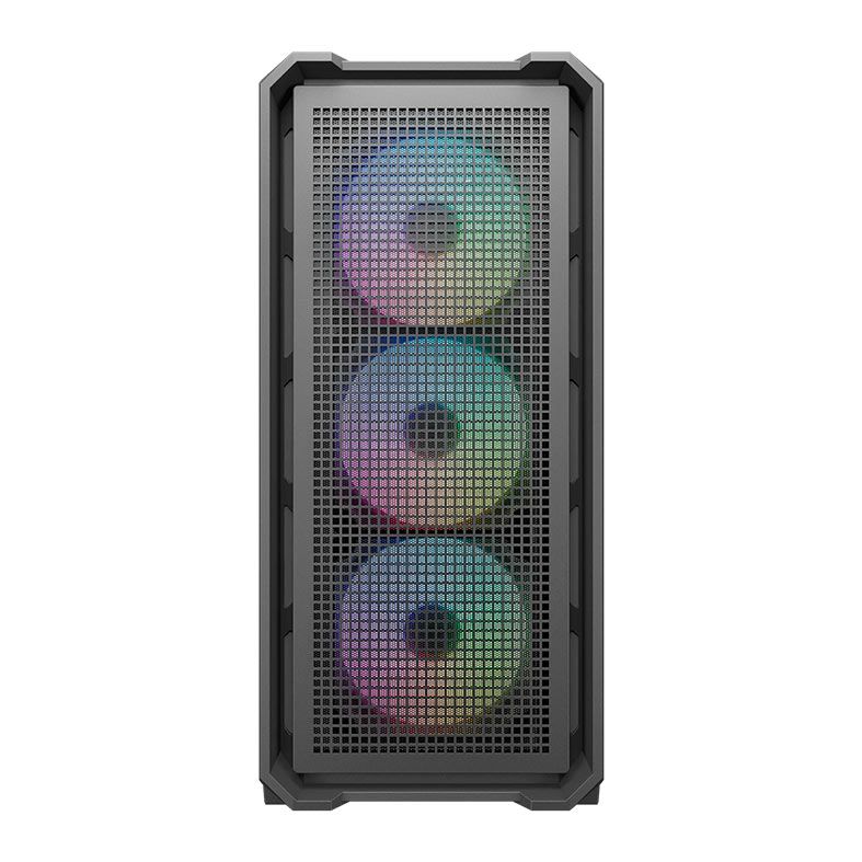 Gabinete Gamer Cougar MX600 Mine V2, ARGB, Mini-Tower, Lateral de Vidro, com 4 Fans, Preto, 382TC90.0001