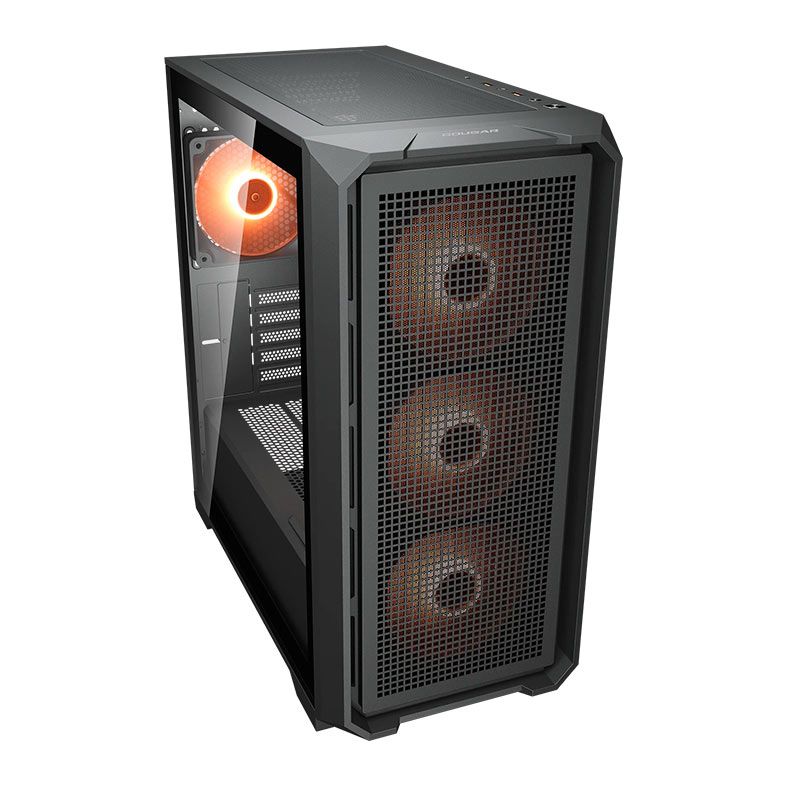 Gabinete Gamer Cougar MX600 Mine V2 Pro, ARGB, Mini Tower, Lateral de Vidro, com 4 Fans, Preto, 382TC90.0003