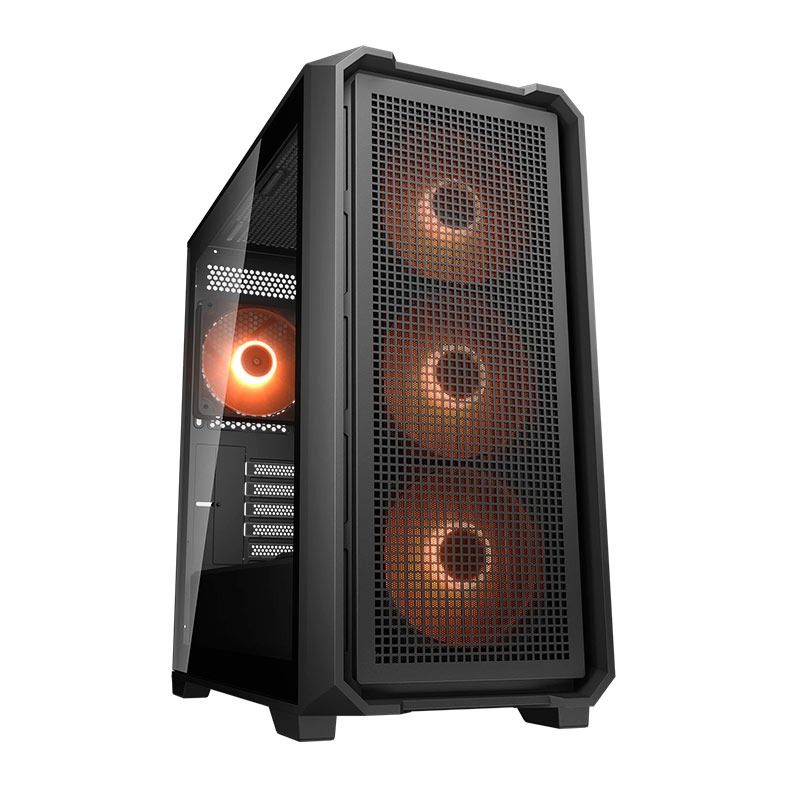 Gabinete Gamer Cougar MX600 Mine V2 Pro, ARGB, Mini Tower, Lateral de Vidro, com 4 Fans, Preto, 382TC90.0003