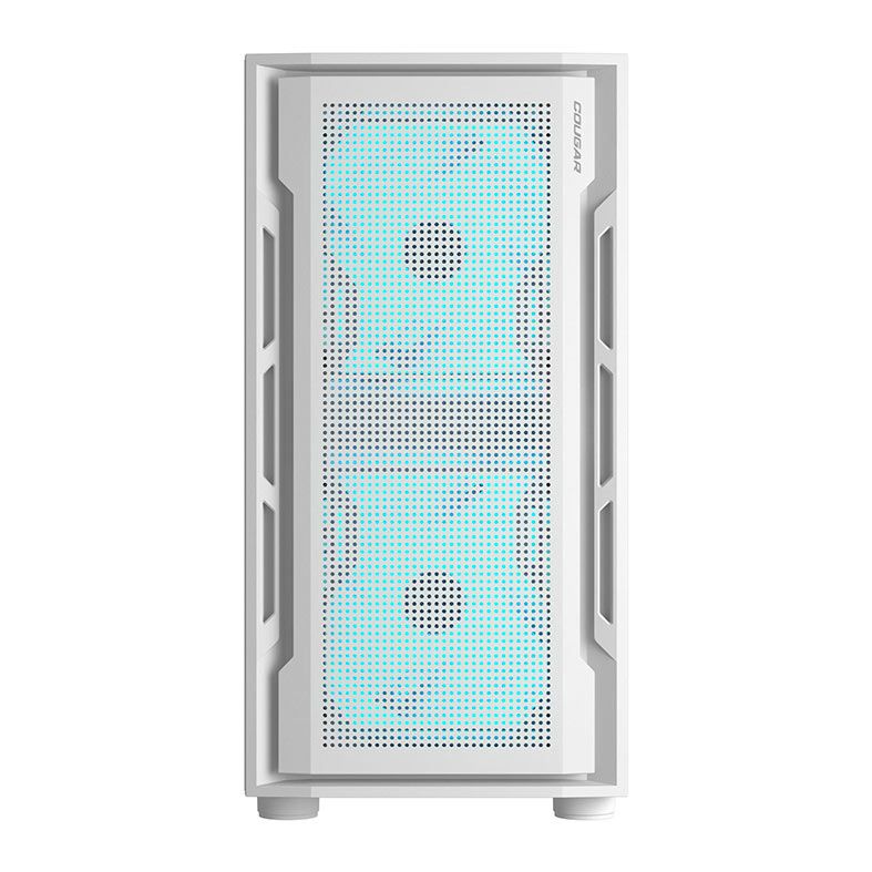 Gabinete Gamer Cougar Uniface Mini RGB, Mini-Tower, Lateral de Vidro, Com 3 Fans, Branco, 3855C90.0004