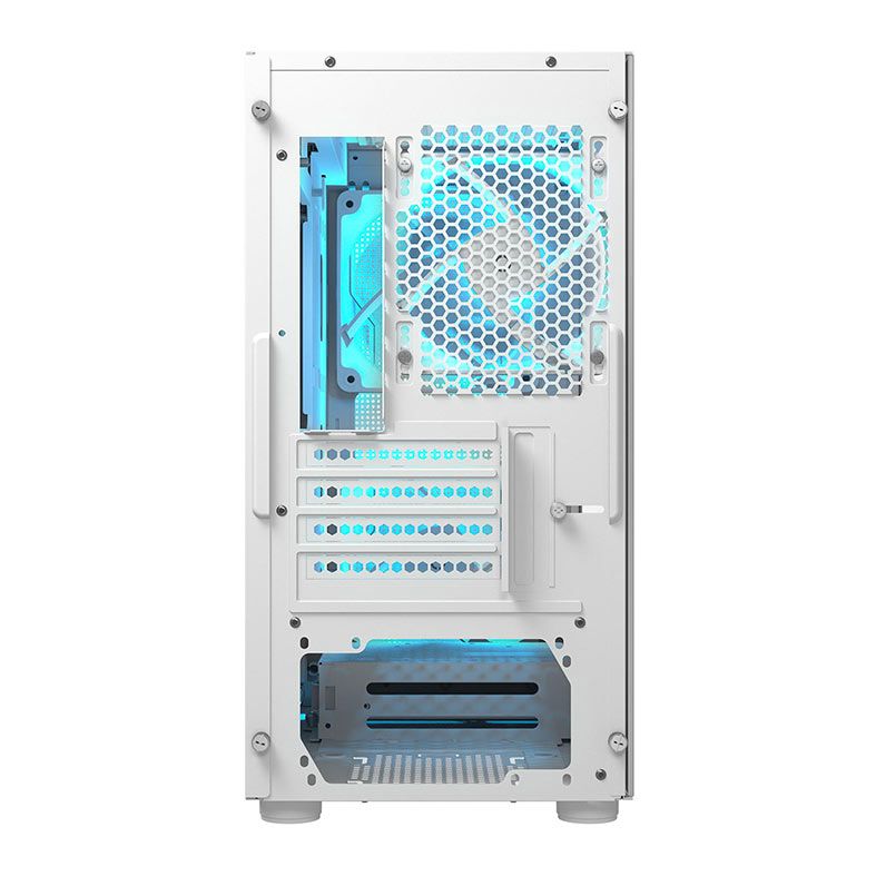 Gabinete Gamer Cougar Uniface Mini RGB, Mini-Tower, Lateral de Vidro, Com 3 Fans, Branco, 3855C90.0004