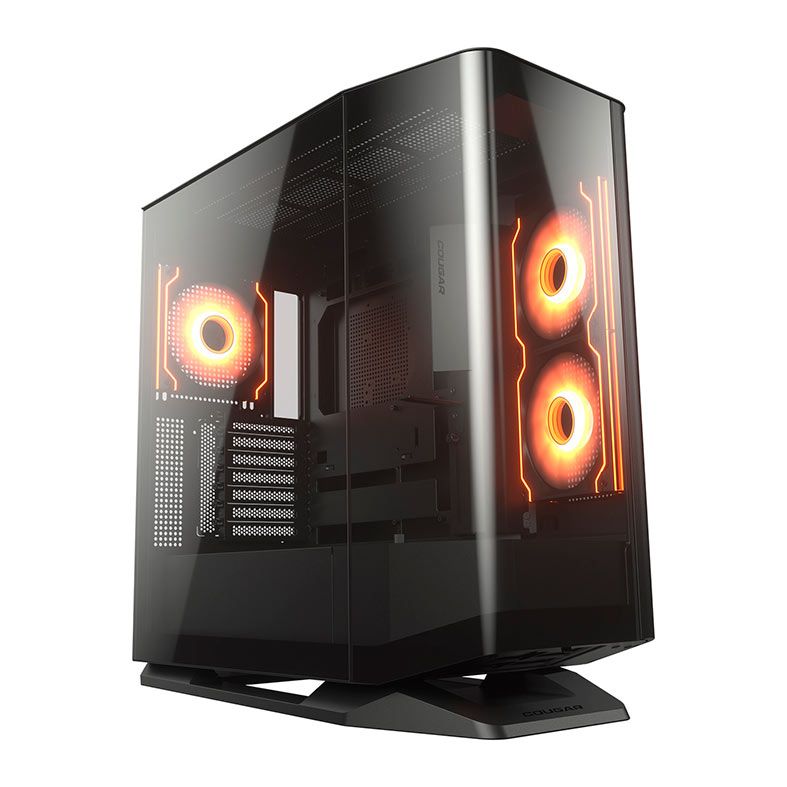 Gabinete Gamer Cougar FV270 RGB, Mid-Tower, Lateral de Vidro, Com 4 Fans, Preto, 3858M60.0005