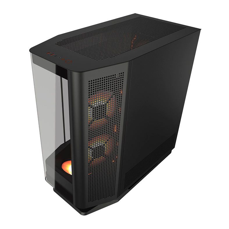 Gabinete Gamer Cougar FV270 RGB, Mid-Tower, Lateral de Vidro, Com 4 Fans, Preto, 3858M60.0005