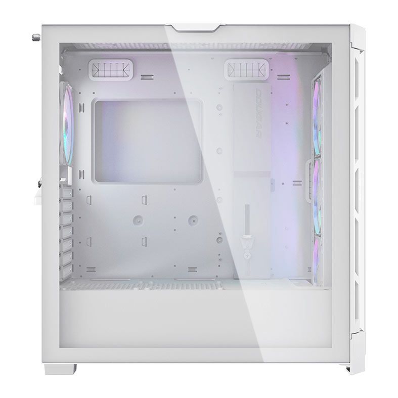 Gabinete Gamer Cougar DuoFace Pro RGB, Mid-Tower, Lateral de Vidro, Com 4 Fans, Branco, 385AD10.0002