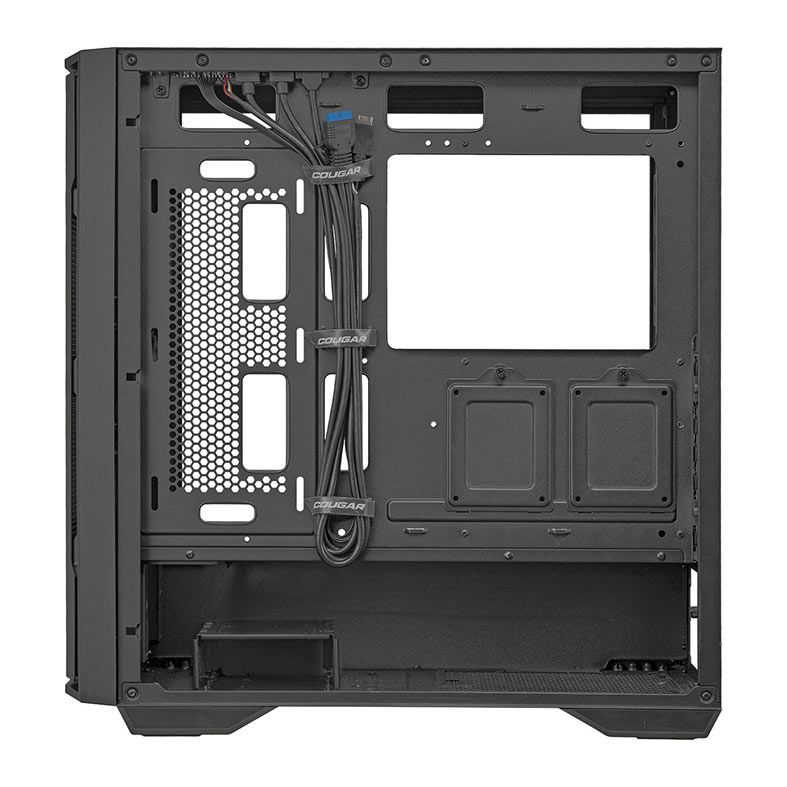 Gabinete Gamer Cougar Uniface, Mid-Tower, Lateral de Vidro, Com 2 Fans, Preto, 385C780.0005