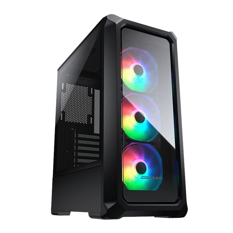 Gabinete Gamer Cougar Archon 2 RGB, Mid-Tower, Lateral de Vidro, Com 3 Fans, Preto, 385CC50.0003