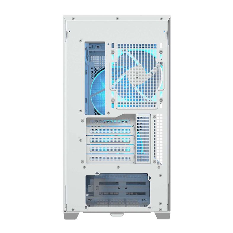 Gabinete Gamer Cougar MX600 Mini RGB, Mini-Tower, Lateral de Vidro, Com 3 Fans, Branco, 385GC90.0002