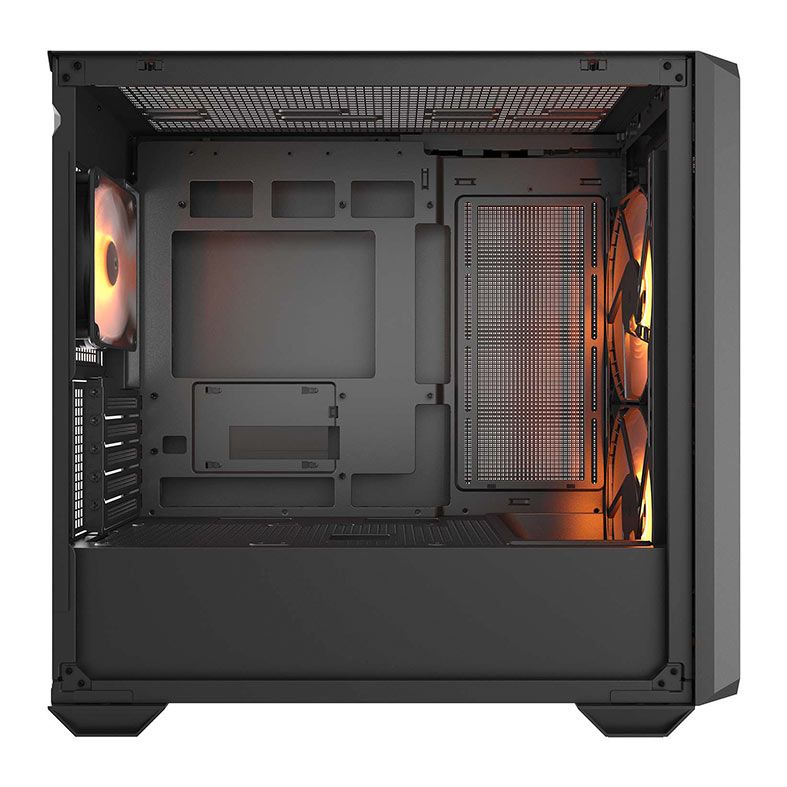 Gabinete Gamer Cougar MX600 Mini RGB, Mini-Tower, Lateral de Vidro, Com 3 Fans, Preto, 385GC90.0001