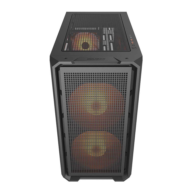 Gabinete Gamer Cougar MX600 Mini RGB, Mini-Tower, Lateral de Vidro, Com 3 Fans, Preto, 385GC90.0001
