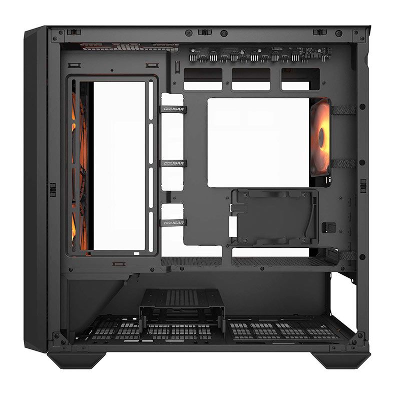 Gabinete Gamer Cougar MX600 Mini RGB, Mini-Tower, Lateral de Vidro, Com 3 Fans, Preto, 385GC90.0001