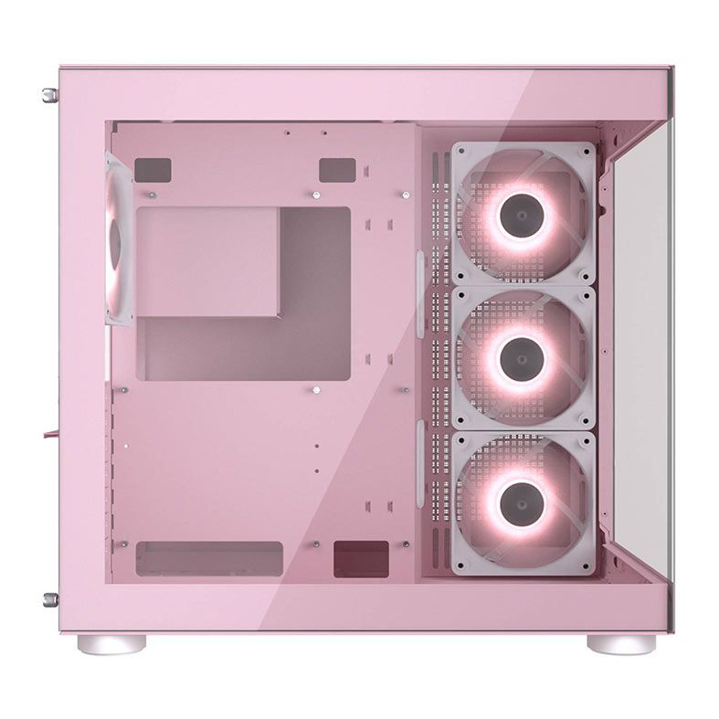 Gabinete Gamer Cougar FV150, RGB, Mid-Tower, Lateral de Vidro, Com 4 Fans, Rosa, 385KA10.0005