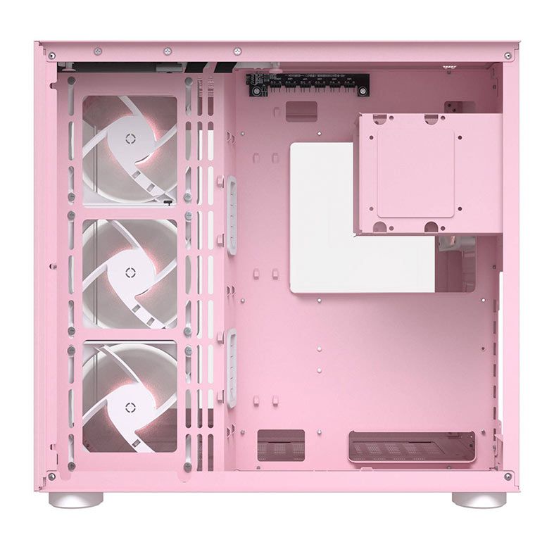 Gabinete Gamer Cougar FV150, RGB, Mid-Tower, Lateral de Vidro, Com 4 Fans, Rosa, 385KA10.0005