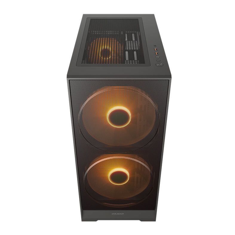 Gabinete Gamer Cougar Airface 180, ARGB, Mid-Tower, Lateral de Vidro, Com 3 Fans, Preto, 385VA40.0001