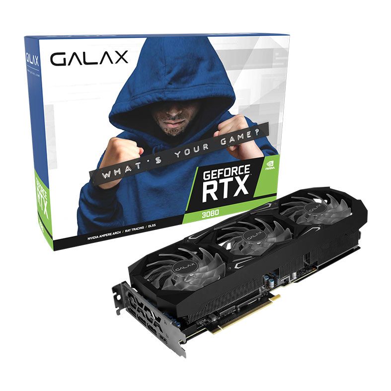 Placa de Video Galax Geforce RTX 3080 SG 1-Click OC, LHR, 10GB, GDDR6X, 320-bit, 38NWM3MD99RG-NAC